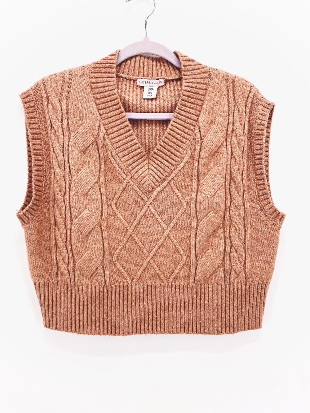 Sincerely Jules Cable Knit Sweater Vest